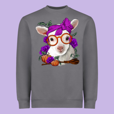 Cute Baby Lamb Halloween Heavyweight Sweatshirt Designed By Jasminsmagicworld