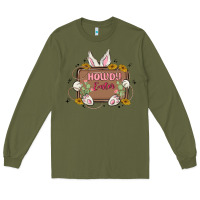 Army Green howdy easter Long Sleeve Tee - MaliasSmallBusiness