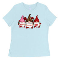 Baby Blue happy valentine's day dno es with rose Ladies Tee - RanaPortraitStore