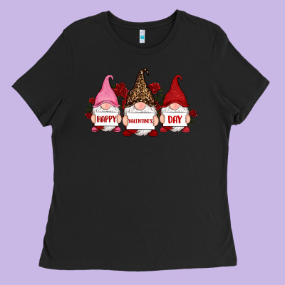 Happy Valentine's Day Dno Es With Rose Ladies Tee Designed By Ranaportraitstore