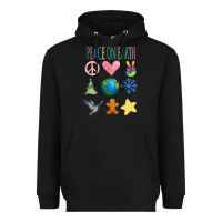Black PEACE ON EARTH Heavyweight Hoodie - Bettercallsaul