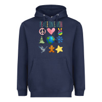 Navy PEACE ON EARTH Heavyweight Hoodie - Bettercallsaul