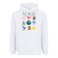 White PEACE ON EARTH Heavyweight Hoodie - Bettercallsaul