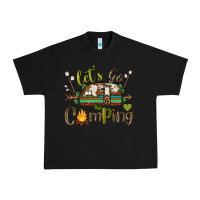 Black let's go camping Urban Heavy Tee - BarkalooDesign