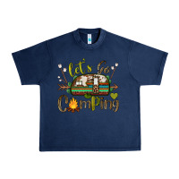 Navy let's go camping Urban Heavy Tee - BarkalooDesign