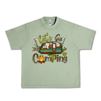 Oil Green let's go camping Urban Heavy Tee - BarkalooDesign