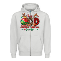 Dove Grey i have ocd obsessive christmas disorder Zipper Hoodie - MaliasSmallBusiness
