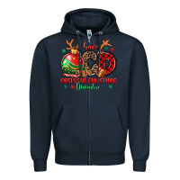 Navy i have ocd obsessive christmas disorder Zipper Hoodie - MaliasSmallBusiness
