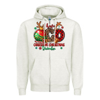 Oatmeal Heather i have ocd obsessive christmas disorder Zipper Hoodie - MaliasSmallBusiness