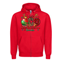 Red i have ocd obsessive christmas disorder Zipper Hoodie - MaliasSmallBusiness