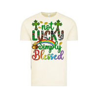 Vintage Arctic Western St. Patrick's Day Cross Not Lucky Simply Blessed Vintage Tee - Artiststas