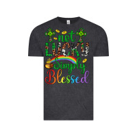Vintage Black Western St. Patrick's Day Cross Not Lucky Simply Blessed Vintage Tee - Artiststas