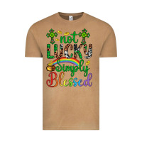 Vintage Camel Western St. Patrick's Day Cross Not Lucky Simply Blessed Vintage Tee - Artiststas