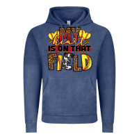 Vintage Denim softball my heart is on that field Vintage Hoodie - RanaPortraitStore