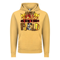 Vintage Mustard softball my heart is on that field Vintage Hoodie - RanaPortraitStore