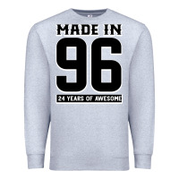Heather Grey Made In 96 24 Years Of Awesome Premium Sweatshirt - Bettercallsaul