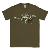 Army Green Ankylosaurus T-Rex Classic Tee - LillyAllenDesigns
