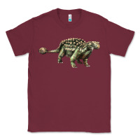 Burgundy Ankylosaurus T-Rex Classic Tee - LillyAllenDesigns