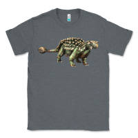 Charcoal Heather Ankylosaurus T-Rex Classic Tee - LillyAllenDesigns