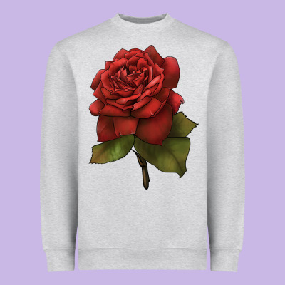 Oklahoma Rose Illustrations Heavyweight Sweatshirt Designed By Lillyallendesigns