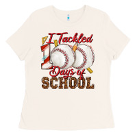 Bone i tackled 100days of school baseball Ladies Tee - texasbilliewilder