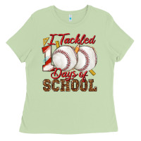 Matcha i tackled 100days of school baseball Ladies Tee - texasbilliewilder