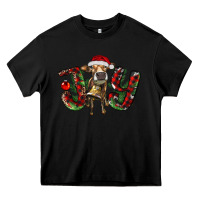 Black christmas joy with heifer Heavy Core Tee - RanaPortraitStore