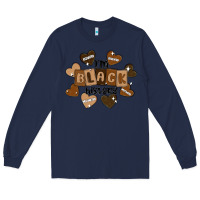 Navy i am black history Long Sleeve Tee - MaliasSmallBusiness