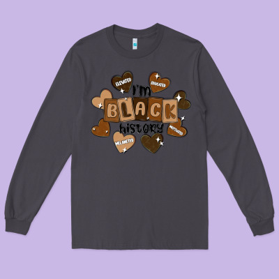 I Am Black History Long Sleeve Tee Designed By Maliassmallbusiness
