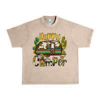 French Oak happy camper caravan and gnome Urban Heavy Tee - BarkalooDesign