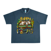Midnight Navy happy camper caravan and gnome Urban Heavy Tee - BarkalooDesign
