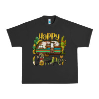 Pigment Black happy camper caravan and gnome Urban Heavy Tee - BarkalooDesign
