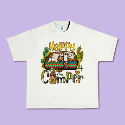 Happy Camper Caravan And Gnome Urban Heavy Tee Designed By Barkaloodesign