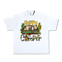 White happy camper caravan and gnome Urban Heavy Tee - BarkalooDesign