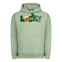 Pigment Oil Green Lucky with beer St. Patricks day Urban Hoodie - HowdyJamesFarm