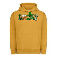 Pigment Peanut Butter Lucky with beer St. Patricks day Urban Hoodie - HowdyJamesFarm