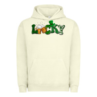 Pigment Pistachio Lucky with beer St. Patricks day Urban Hoodie - HowdyJamesFarm