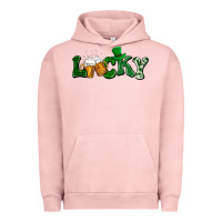 Pigment Salmon Lucky with beer St. Patricks day Urban Hoodie - HowdyJamesFarm