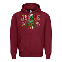 Burgundy jingle balls Zipper Hoodie - MaliasSmallBusiness