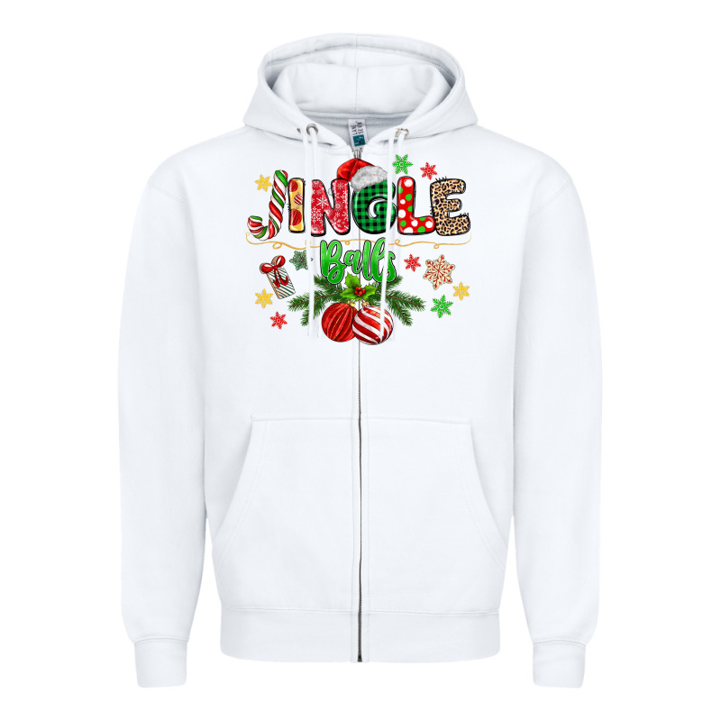 Jingle Balls Zipper Hoodie by MaliasSmallBusiness | Teevron