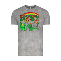 Cloud Rock Western St. Patrick's Rainbow Lucky And Blessed Vintage Tee - Artiststas