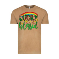 Western St. Patrick's Rainbow Lucky And Blessed Vintage Tee | Teevron