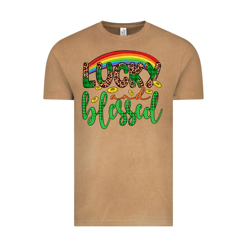 Western St. Patrick's Rainbow Lucky And Blessed Vintage Tee by Artiststas | Teevron