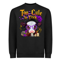 Black too cute to trick halloween baby calf Heavyweight Sweatshirt - Jasminsmagicworld