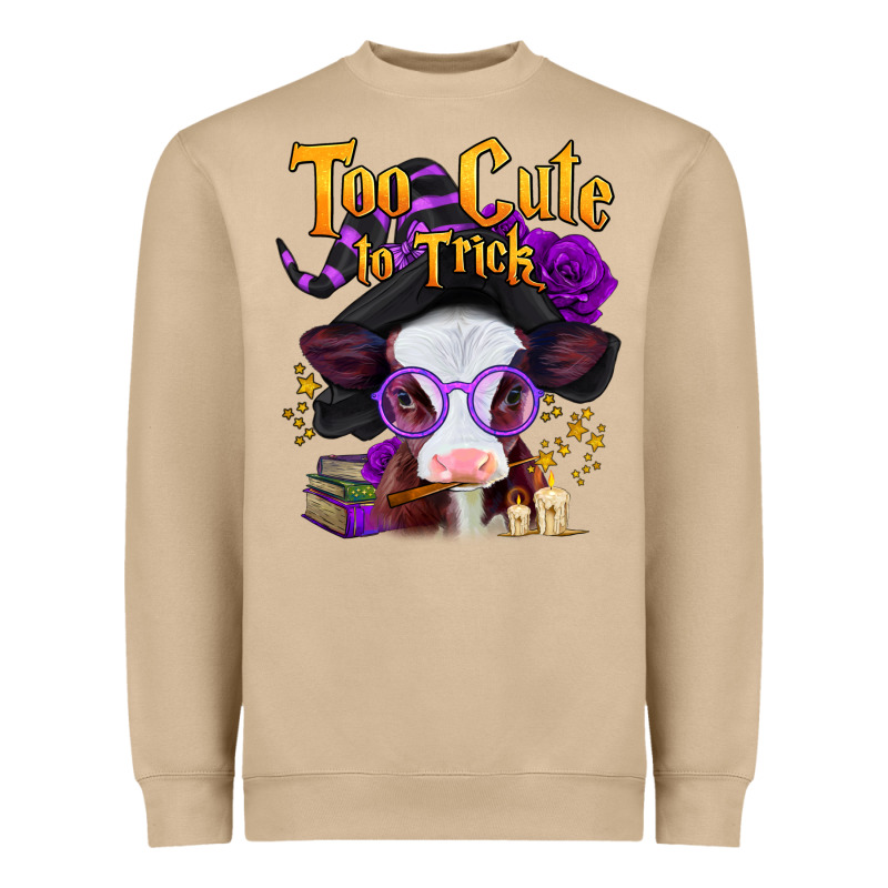 Too Cute To Trick Halloween Baby Calf Heavyweight Sweatshirt by Jasminsmagicworld | Teevron
