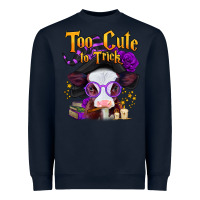 Navy too cute to trick halloween baby calf Heavyweight Sweatshirt - Jasminsmagicworld