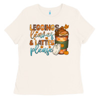 Bone leggins leaves and lattes Ladies Tee - Zillion Design Studio