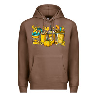 Chestnut Childhood Cancer coffee cups yellow ribbon Premium Hoodie - NancyCooperArtShop