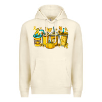 Sandshell Childhood Cancer coffee cups yellow ribbon Premium Hoodie - NancyCooperArtShop