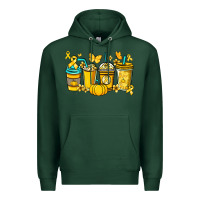 Sports Green Childhood Cancer coffee cups yellow ribbon Premium Hoodie - NancyCooperArtShop